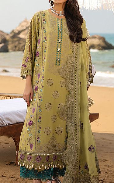 Imrozia Olive Lawn Suit | Pakistani Lawn Dress in USA- Image 1