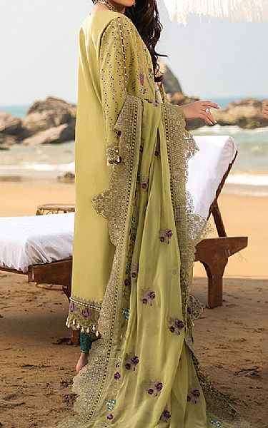 Imrozia Olive Lawn Suit | Pakistani Lawn Dress in USA- Image 2