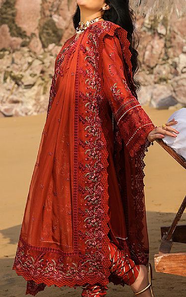 Imrozia Rust Red Lawn Suit | Pakistani Lawn Dress in USA- Image 2