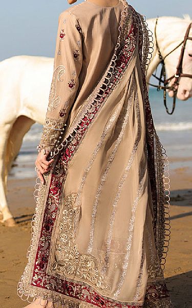 Imrozia Tan Lawn Suit | Pakistani Lawn Dress in USA- Image 2