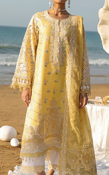 Imrozia Yellow Lawn Suit | Pakistani Lawn Dress in USA- Image 1
