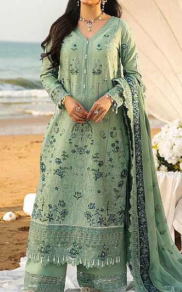 Imrozia Seafoam Green Lawn Suit | Pakistani Lawn Dress in USA- Image 1