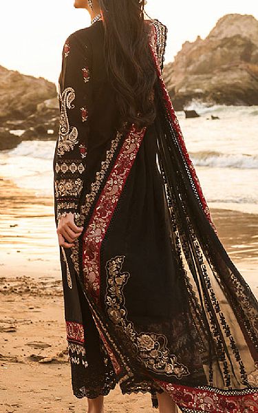 Imrozia Black Lawn Suit | Pakistani Lawn Dress in USA- Image 2