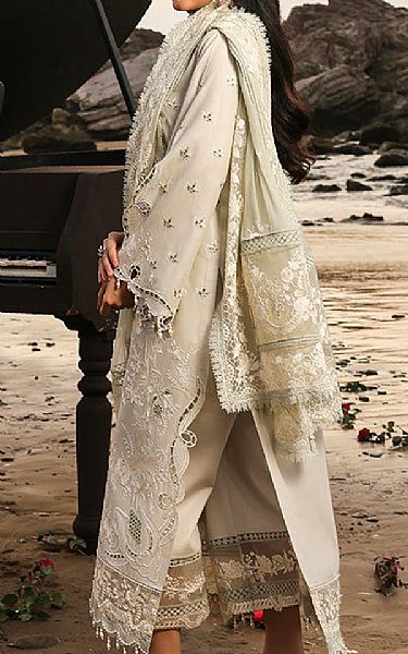 Imrozia Light Grey Lawn Suit | Pakistani Lawn Dress in USA- Image 2