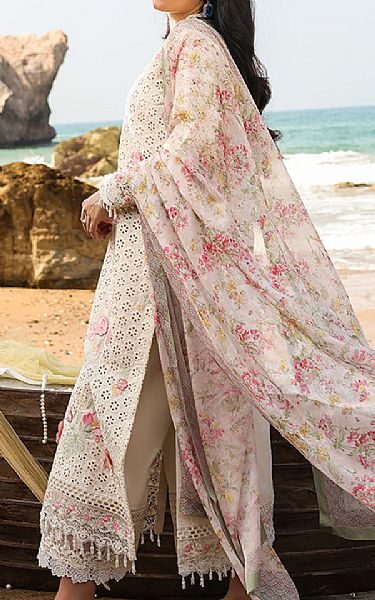 Imrozia Ivory Lawn Suit | Pakistani Lawn Dress in USA- Image 1
