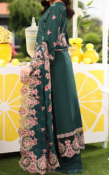 Imrozia Bottle Green Lawn Suit | Pakistani Lawn Dress in USA- Image 2
