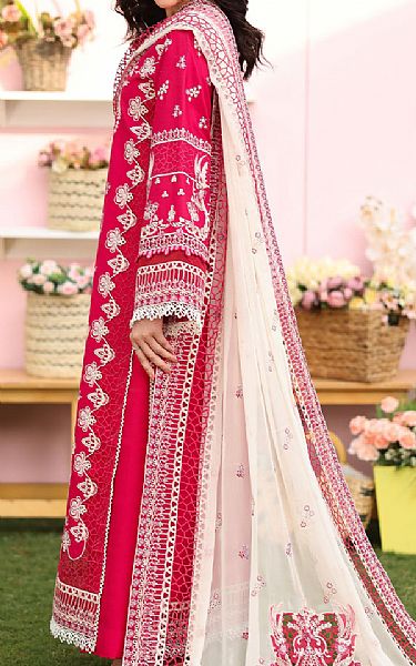 Imrozia Hot Pink Lawn Suit | Pakistani Lawn Dress in USA- Image 2