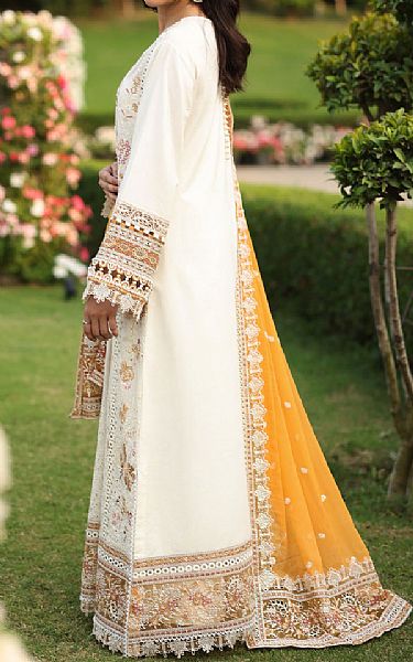 Imrozia Ivory Lawn Suit | Pakistani Lawn Dress in USA- Image 2