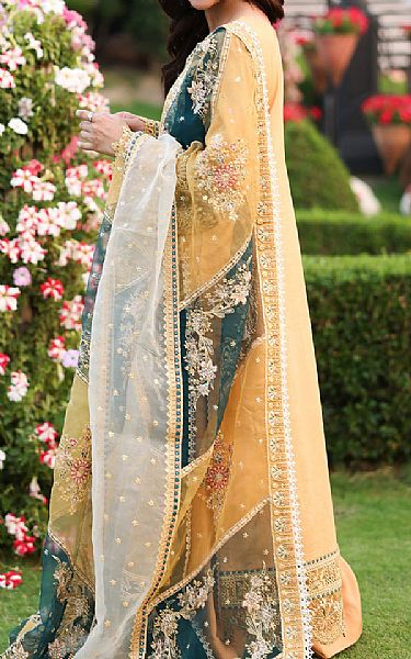 Imrozia Sand Gold Lawn Suit | Pakistani Lawn Dress in USA- Image 2