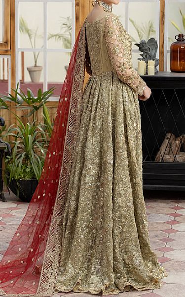 Imrozia Ivory Organza Suit | Pakistani Embroidered Chiffon Dresses- Image 2