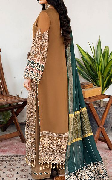 Imrozia Olive Chiffon Suit | Pakistani Embroidered Chiffon Dresses USA- Image 2