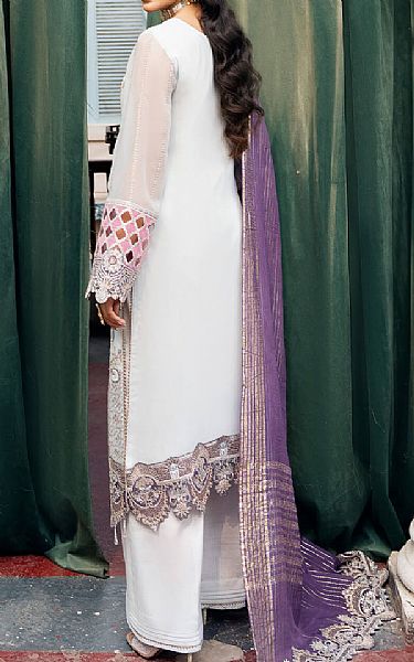 Imrozia Off-white Chiffon Suit | Pakistani Embroidered Chiffon Dresses USA- Image 2