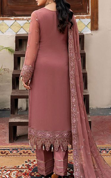 Imrozia Tea Pink Chiffon Suit | Pakistani Embroidered Chiffon Dresses USA- Image 2