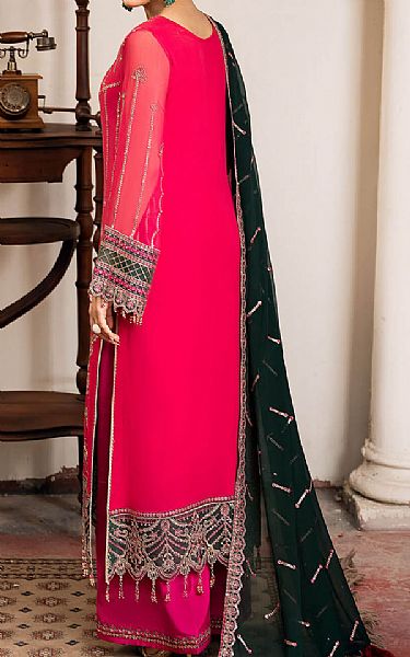 Imrozia Hot Pink Chiffon Suit | Pakistani Embroidered Chiffon Dresses USA- Image 2