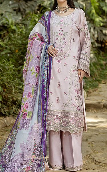 Imrozia Light Pink Lawn Suit | Pakistani Lawn Suits- Image 1
