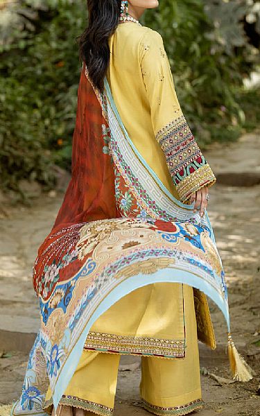 Imrozia Golden Sand Lawn Suit | Pakistani Lawn Suits- Image 2