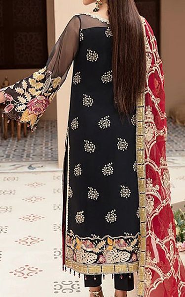 Imrozia Black Chiffon Suit | Pakistani Dresses in USA- Image 2