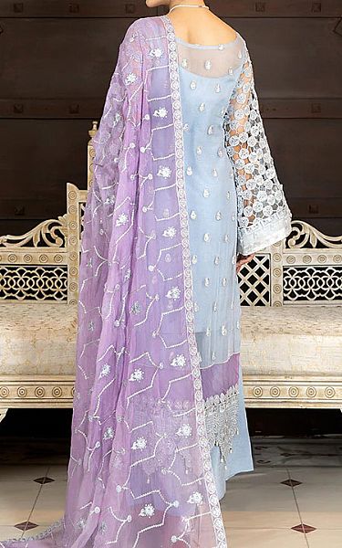 Baby Blue Chiffon Suit | Imrozia Pakistani Chiffon Dresses