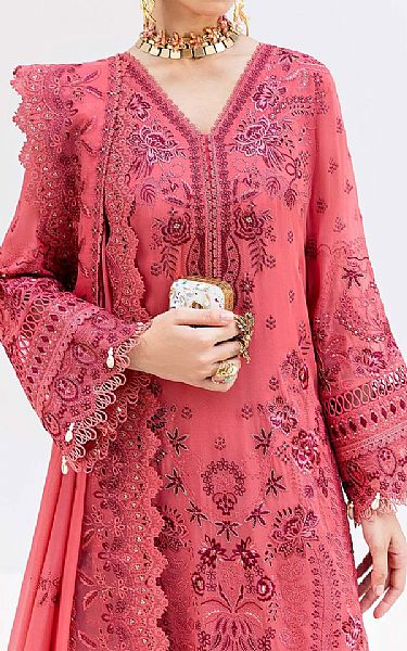 Imrozia Light Carmine Pink Georgette Suit | Pakistani Embroidered Chiffon Dresses USA- Image 3