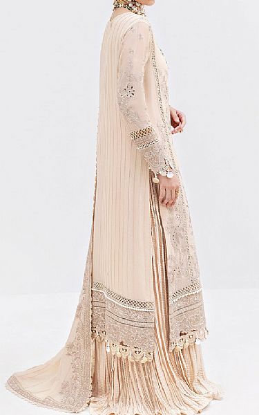 Imrozia Ivory Georgette Suit | Pakistani Embroidered Chiffon Dresses USA- Image 2