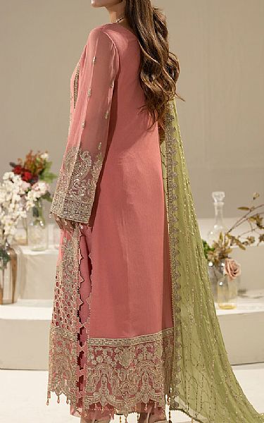 Imrozia Rose Pink Chiffon Suit | Pakistani Embroidered Chiffon Dresses USA- Image 2