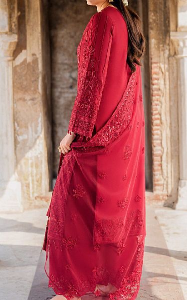 Imrozia Cardinal Net Suit | Pakistani Embroidered Chiffon Dresses USA- Image 2