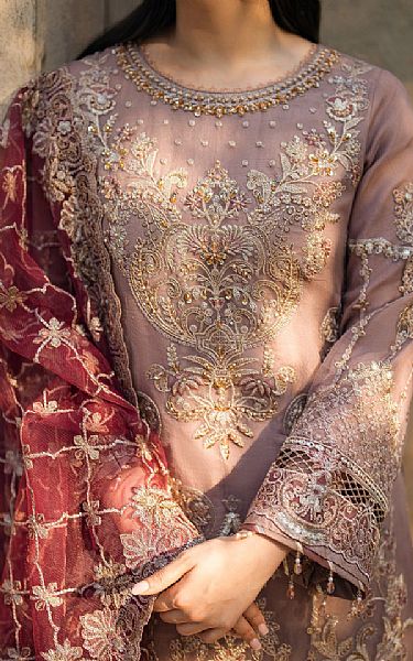 Imrozia Oriental Pink Organza Suit | Pakistani Embroidered Chiffon Dresses USA- Image 3