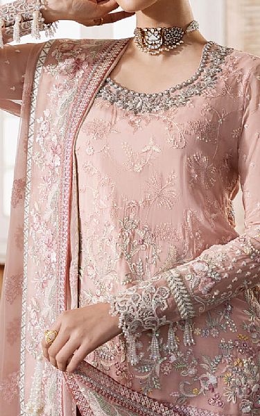 Imrozia Pink Chiffon Suit | Pakistani Embroidered Chiffon Dresses USA- Image 3