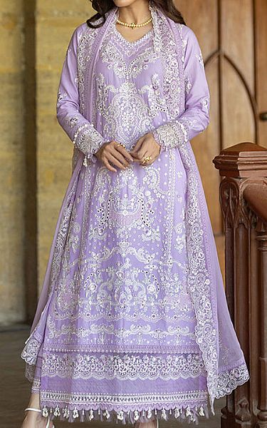 Imrozia Lavender Lawn Suit | Pakistani Lawn Dress in USA- Image 1