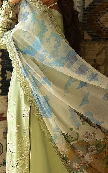 Imrozia Green Lawn Suit | Pakistani Lawn Dress in USA- Image 2
