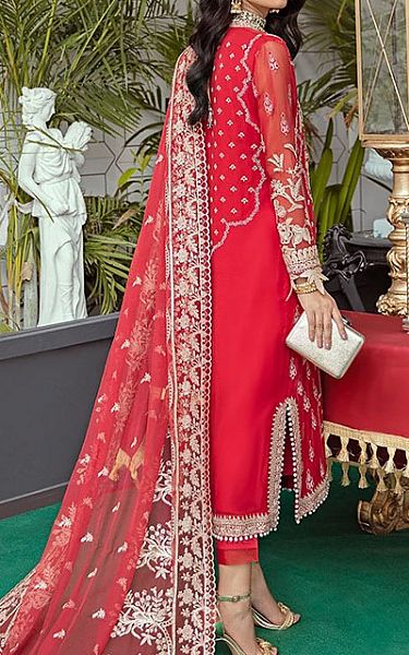 Imrozia Scarlet Chiffon Suit | Pakistani Dresses in USA- Image 2