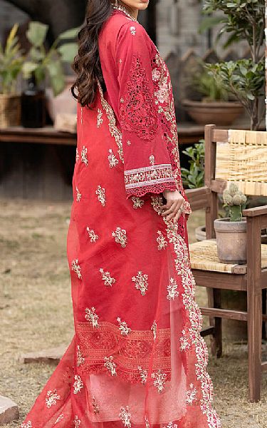 Imrozia Deep Pink Lawn Suit | Pakistani Lawn Suits- Image 2