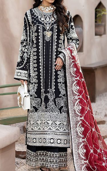 Imrozia Black Lawn Suit | Pakistani Lawn Suits- Image 1