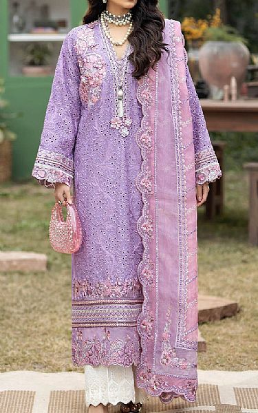 Imrozia Lavender Lawn Suit | Pakistani Lawn Suits- Image 1