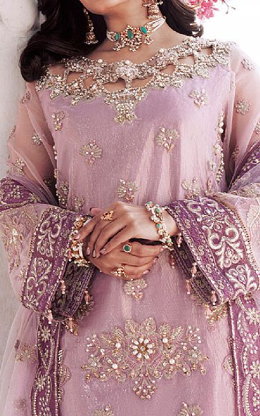 Imrozia Pink Pearl Organza Suit | Pakistani Embroidered Chiffon Dresses USA- Image 3