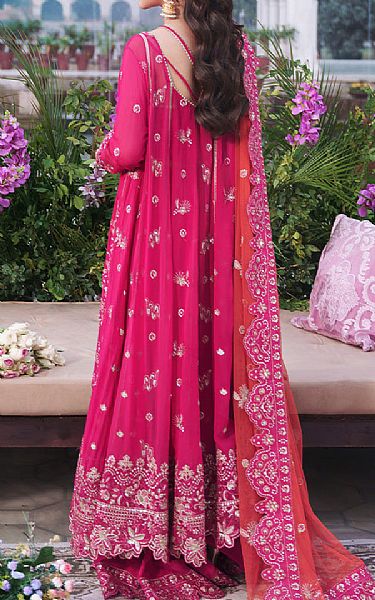 Imrozia Hot Pink Chiffon Suit | Pakistani Embroidered Chiffon Dresses USA- Image 2