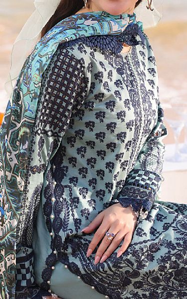 Imrozia Sky Blue Lawn Suit | Pakistani Lawn Dress in USA- Image 2