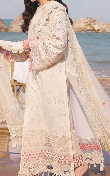 Imrozia Ivory Lawn Suit | Pakistani Lawn Dress in USA- Image 2