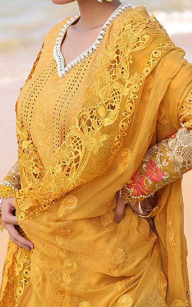 Imrozia Mustard Lawn Suit | Pakistani Lawn Dress in USA- Image 2
