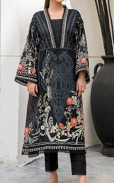 Ittehad Black Lawn Suit (2 Pcs) | Pakistani Dresses in USA- Image 1