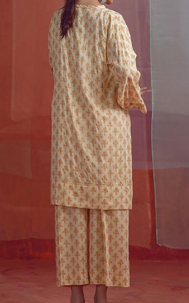 Ittehad Light Golden Linen Suit (2 Pcs) | Pakistani Dresses in USA- Image 2