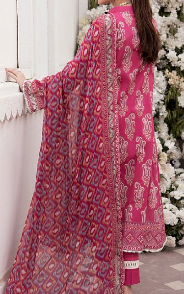 Ittehad Cerise Pink Lawn Suit | Pakistani Lawn Suits- Image 2