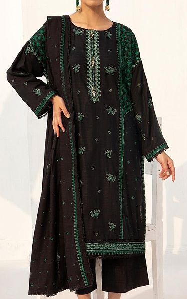 Ittehad Black Khaddar Suit | Pakistani Winter Dresses- Image 1