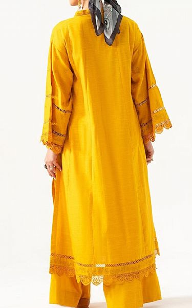 Ittehad Golden Yellow Khaddar Suit (2 pcs) | Pakistani Winter Dresses- Image 2