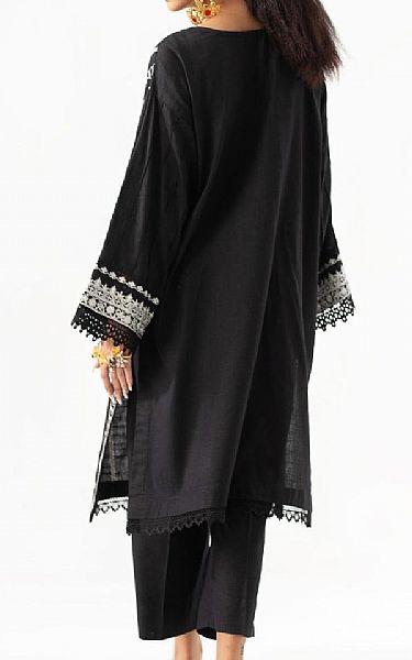 Ittehad Black Khaddar Suit (2 pcs) | Pakistani Winter Dresses- Image 2