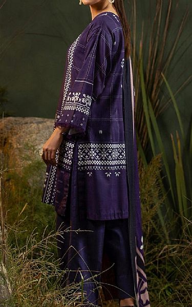 Ittehad Indigo Khaddar Suit | Pakistani Winter Dresses- Image 2