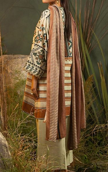 Ittehad Ivory Khaddar Suit | Pakistani Winter Dresses- Image 2