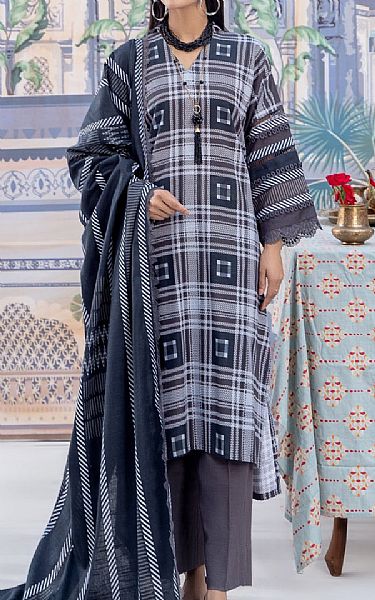 Ittehad Ship Grey Khaddar Suit | Pakistani Winter Dresses- Image 1