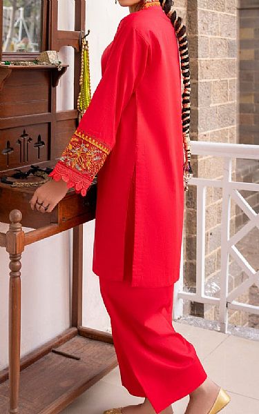 Ittehad Cadmium Red Lawn Suit (2 pcs) | Pakistani Lawn Suits- Image 2