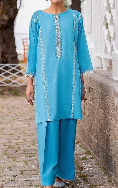 Ittehad Curious Blue Lawn Suit (2 pcs) | Pakistani Lawn Suits- Image 1